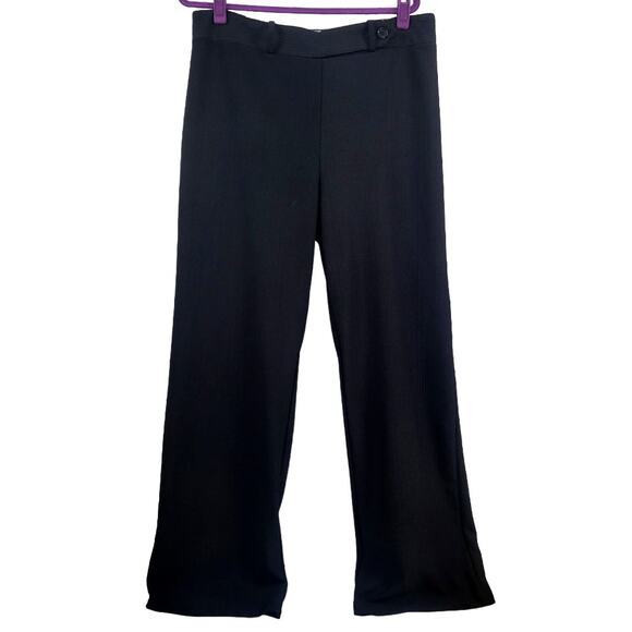 Sixteen Black Ribbed 1 Button Pull On Pants Size 2X - Picture 1 of 8